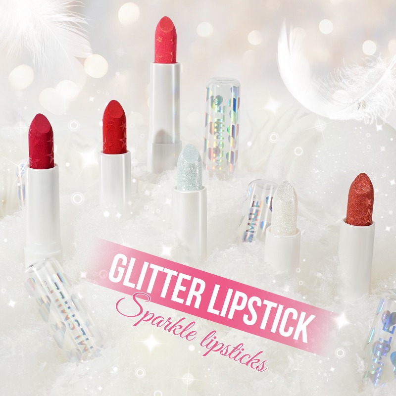 Batom estrelado com glitter, b - Beauty Makeup Stores avaliação e preço