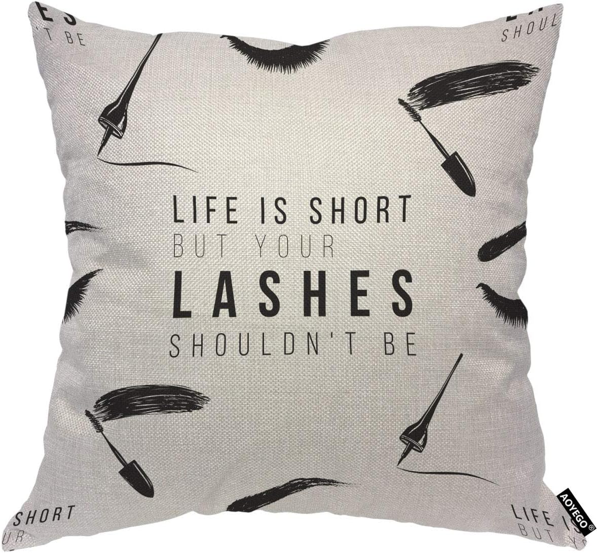 Capa de Almofada com Citação E - Beauty Makeup Quotes Funny avaliação e preço