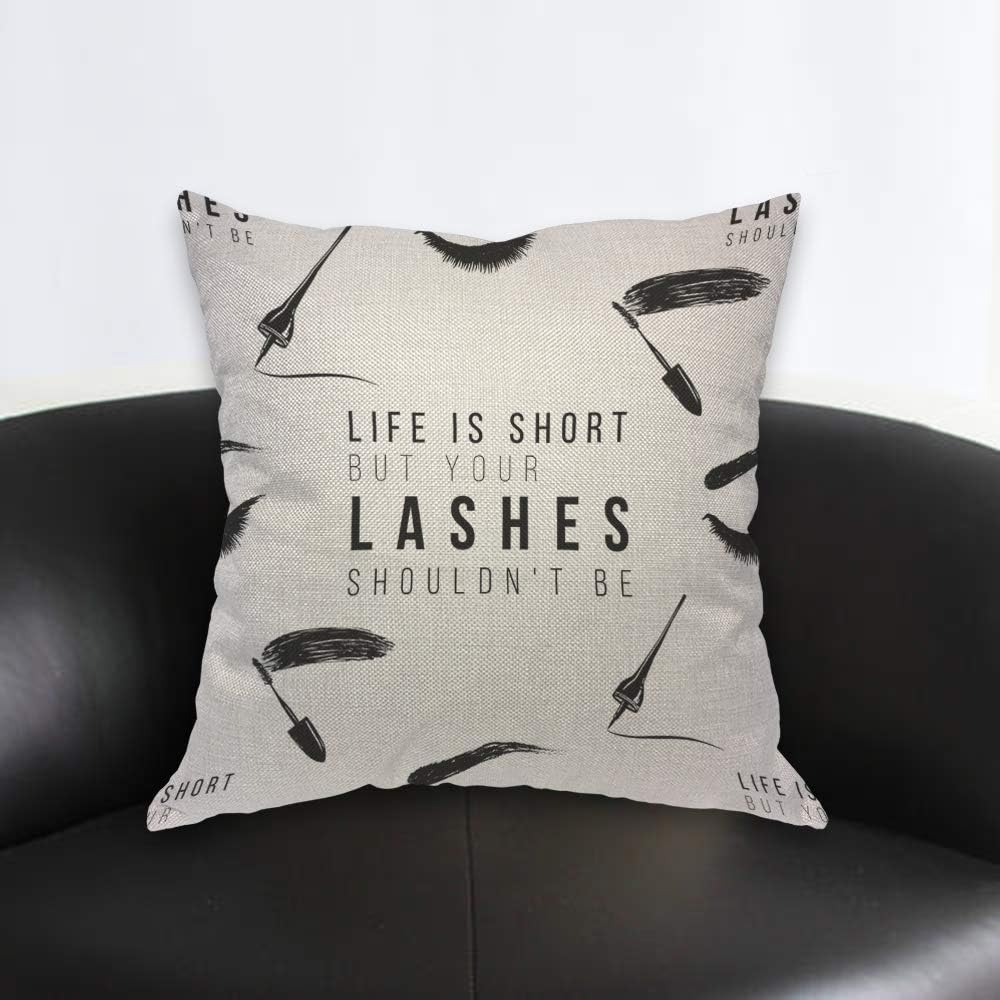 Capa de Almofada com Citação E - Beauty Makeup Quotes Funny avaliação e preço